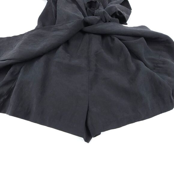 ZARA Faded Effect Wrap Front Blazer Romper Mini Dress Playsuit XS Black Minimal - Picture 5 of 8